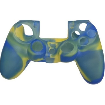 Silicone Case Κάλυμμα Σιλικόνης για Χειριστήρια PS4 Μπλέ-Κίτρινο χρώμα