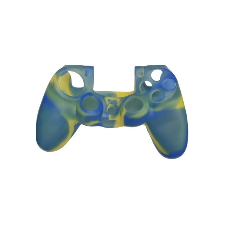 Silicone Case Κάλυμμα Σιλικόνης για Χειριστήρια PS4 Μπλέ-Κίτρινο χρώμα