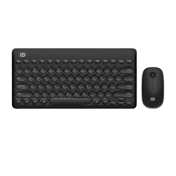 Fude IK6620 Ασύρματο Σετ Πληκτρολόγιο & Ποντίκι Αγγλικό US Μαύρο(6117)