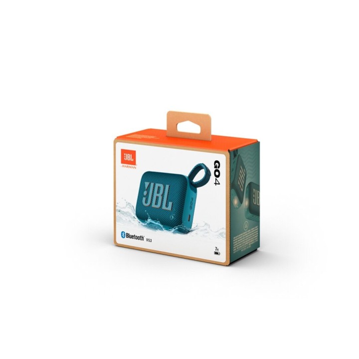 JBL Go 4 Αδιάβροχο Ηχείο Bluetooth 4.2W με Διάρκεια Μπαταρίας έως 7 ώρες Μπλε