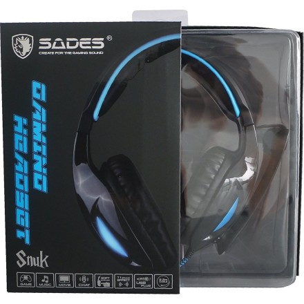 SADES Gaming Headset Snuk, USB, 7.1CH με 40mm ακουστικά