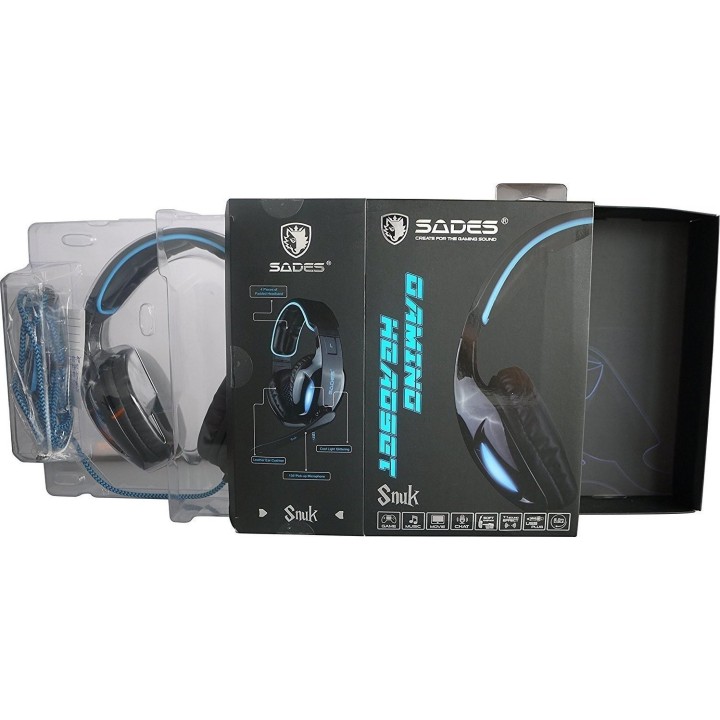 SADES Gaming Headset Snuk, USB, 7.1CH με 40mm ακουστικά