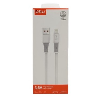 CHARGER CABLE USB OTU DL19-C 1200MM LIGHTING  3.6A HIGH ELASTICITY DATA CABLE WHITE