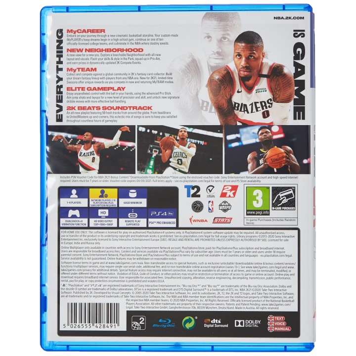 NBA 2K21 PS4 GAMES Used-Μεταχειρισμένο (CUSA-20171)
