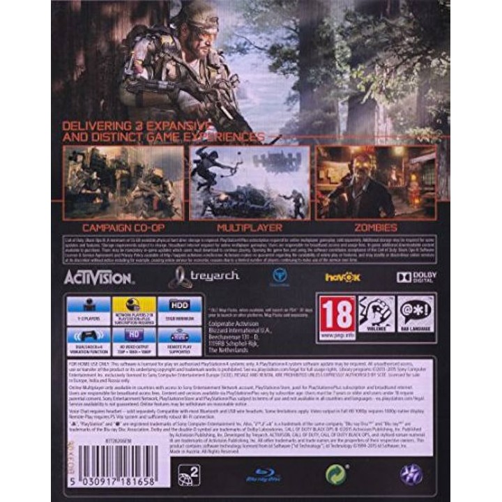 Call of Duty Black Ops III PS4 GAMES Used-Μεταχειρισμένο