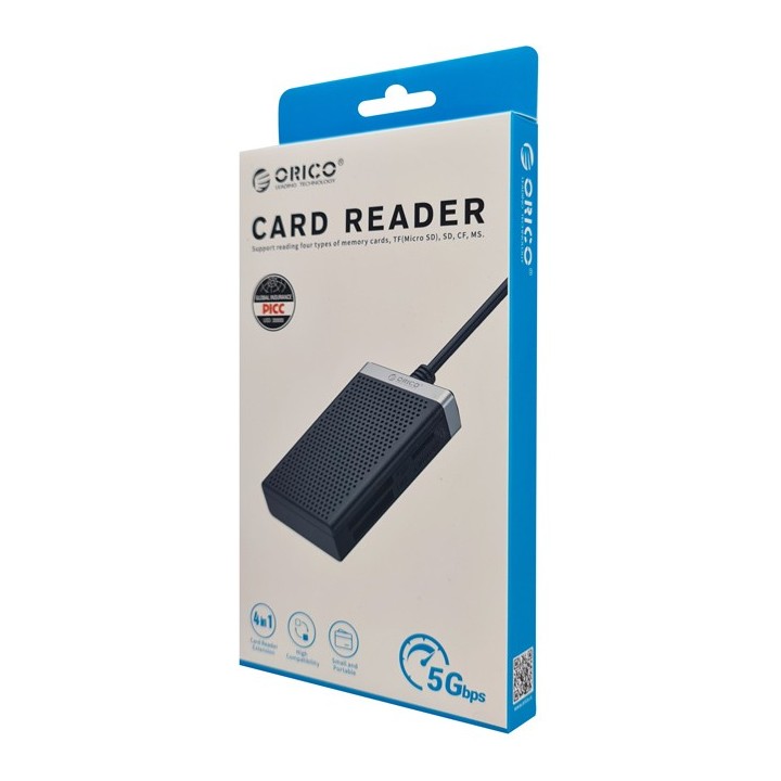 ORICO card reader CL4T-A3 για Micro SD/SD/CF/MS, USB 3.0, μαύρο
