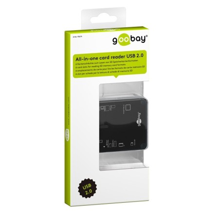 GOOBAY card reader για micro SD/SD/M2/CF/XD/MS, 480 Mbps, μαύρο