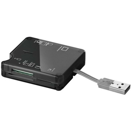 GOOBAY card reader για micro SD/SD/M2/CF/XD/MS, 480 Mbps, μαύρο