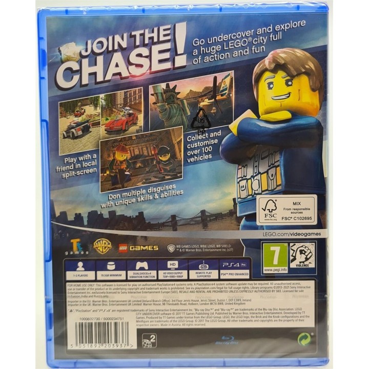 LEGO City Undercover PS4 GAMES Used-Μεταχειρισμένο