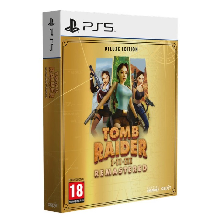 Tomb Raider I-III Remastered Starring Lara Croft Deluxe Edition PS5 Game