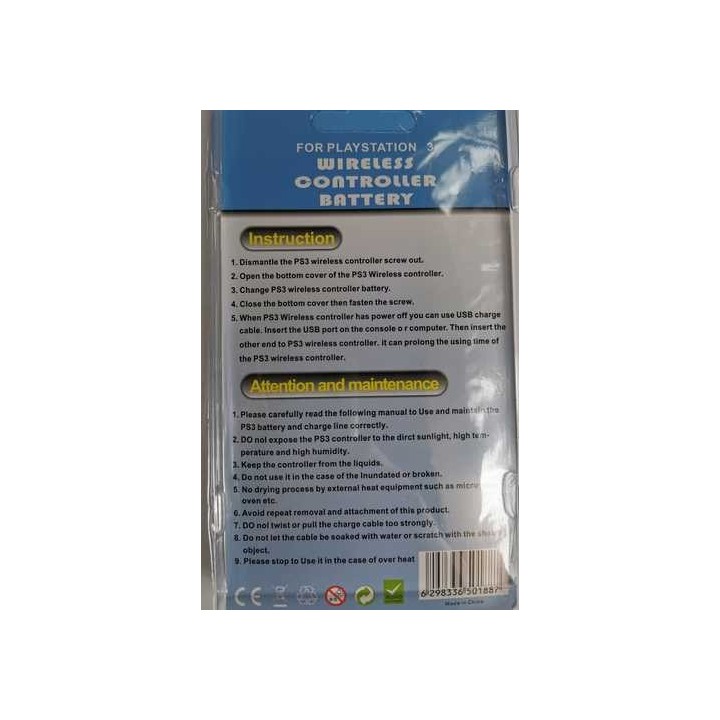 Μπαταρία Battery for SIXAXIS Controller of the PS3 1800mAh 3.7V(LIP1589)