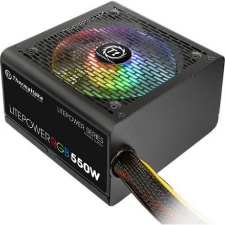 THERMALTAKE τροφοδοτικό PC Litepower RGB, 550W, Non Modular, Active PFC