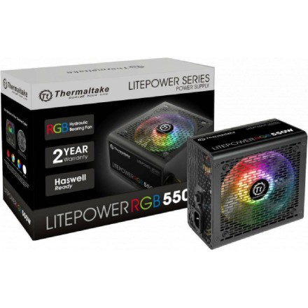 THERMALTAKE τροφοδοτικό PC Litepower RGB, 550W, Non Modular, Active PFC