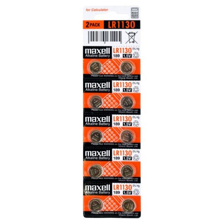 Maxell LR1130/AG10 Αλκαλικές Μπαταρίες Ρολογιών LR54 1.5V 2τμχ