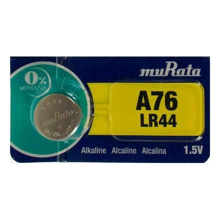 Murata Αλκαλική Μπαταρία Ρολογιών LR44 1.5V 1τμχ