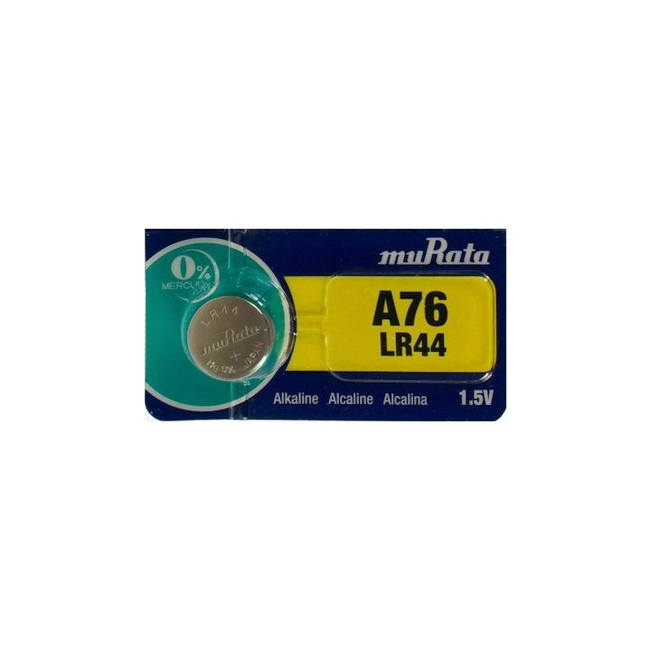 Murata Αλκαλική Μπαταρία Ρολογιών LR44 1.5V 1τμχ