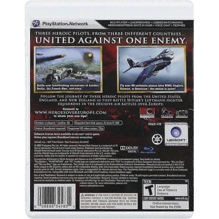 Heroes Over Europe PS3 Game
