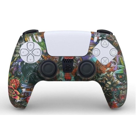 Αντιολισθητική προστατευτική θήκη για Sony Playstation 5 Ελεγκτή DualSense Multicolor Jungle-Beast σχέδιο