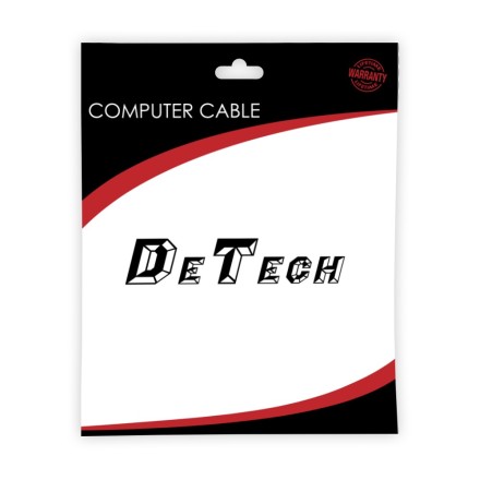 DeTech Regular USB 2.0 Cable USB-C male - USB-A male Λευκό 1m (18288)