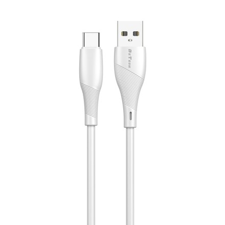 De Tech Regular USB 2.0 to micro USB Cable Λευκό 1m (DE-24M)14126