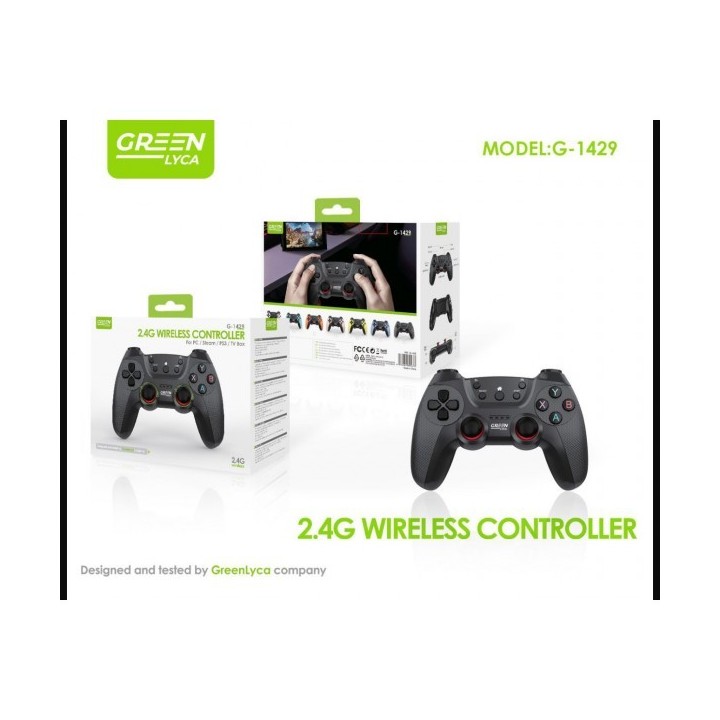 Green Lyca Wireless Controller G-1429 PC/PS3/TV BOX/ 2.4G BLACK