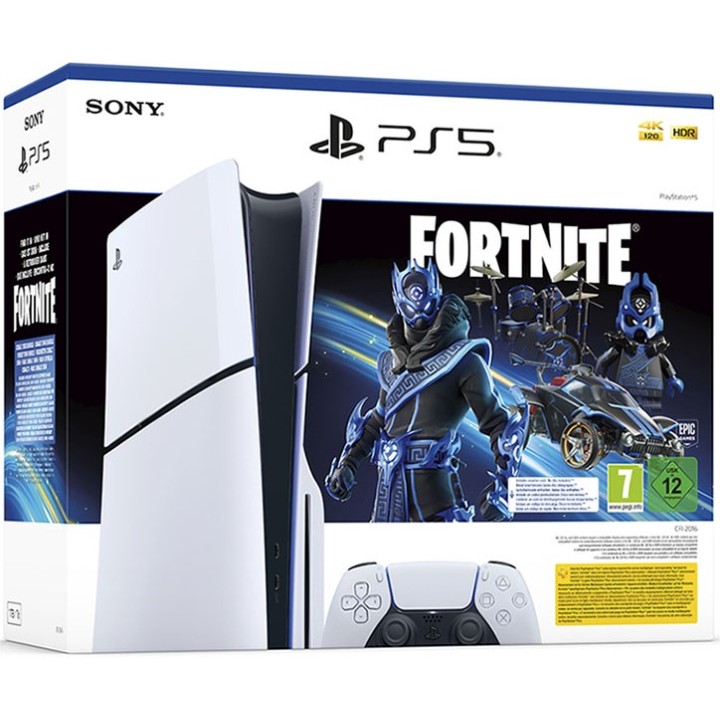 Sony Playstation 5 Slim D Chassis & Fortnite Bundle Blue Ray