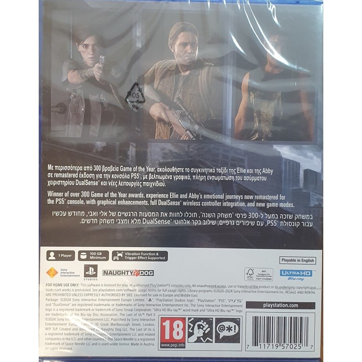 The Last Of Us Part II Remastered PS5 Game