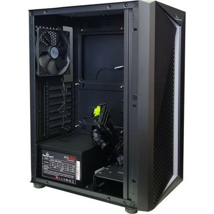 POWERTECH Gaming case PT-848, tempered glass, 80mm fan, PSU 500W PT-864