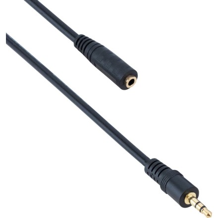 Καλώδιο προέκτασης Stereo 3.5MM Plug To Jack Mf Nickle 1.5m DETECH (18147)