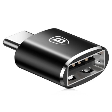 Baseus Μετατροπέας USB-C male σε USB-A female OTG Black 1τμχ (40397)