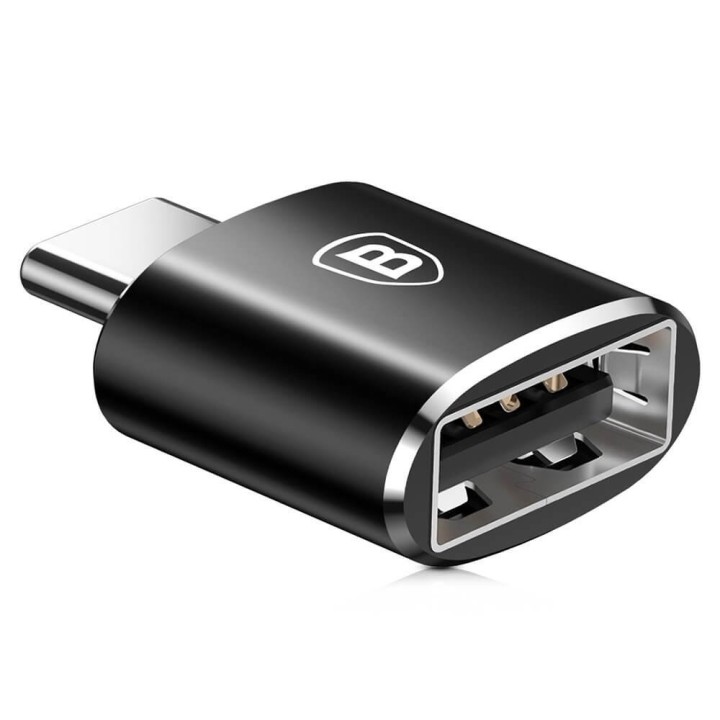 Baseus Μετατροπέας USB-C male σε USB-A female OTG Black 1τμχ (40397)