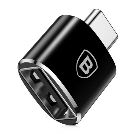 Baseus Μετατροπέας USB-C male σε USB-A female OTG Black 1τμχ (40397)