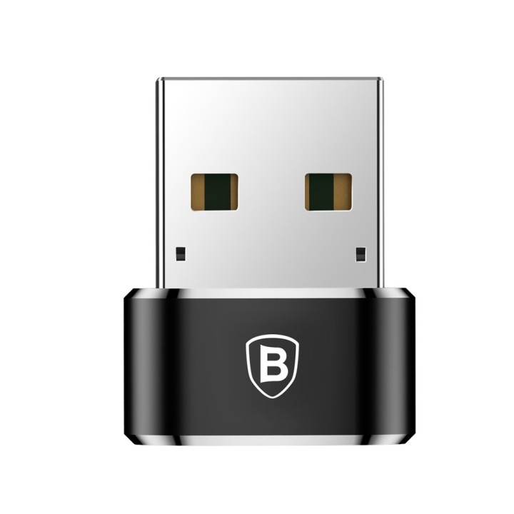 Baseus Μετατροπέας USB-A male σε USB-C female Black (CAAOTG-01)