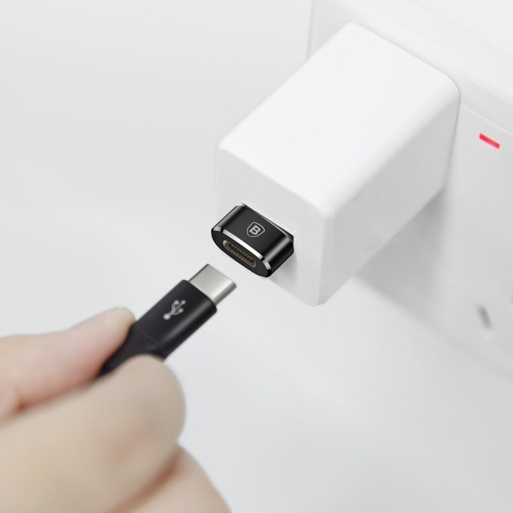 Baseus Μετατροπέας USB-A male σε USB-C female Black (CAAOTG-01)