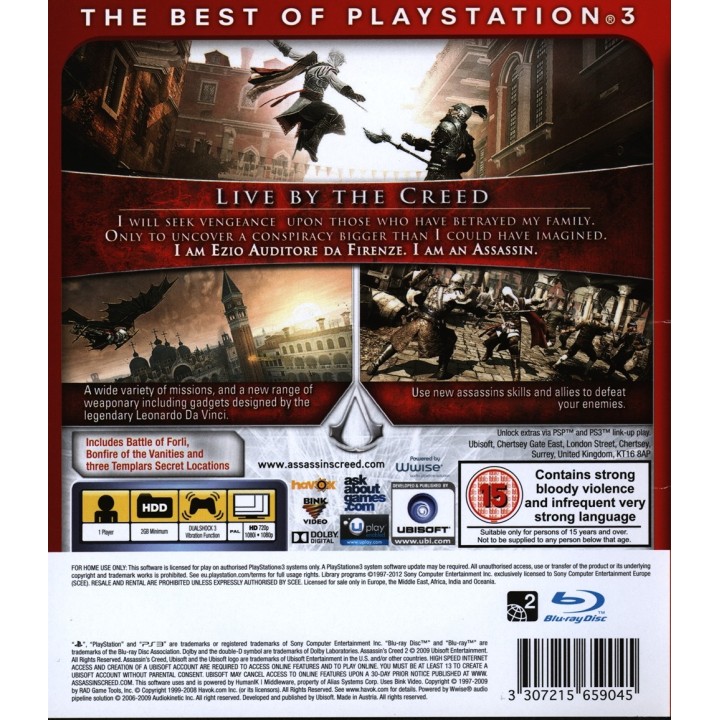Assassin's Creed II Essentials Game of the Year Edition PS3 Game