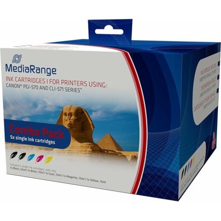 MediaRange Πακέτο Συμβατών Μελανιών Εκτυπωτή InkJet Canon PGI-570/CLI-571 13ml Πολλαπλό (Color) / Μαύρο 5τμχ
