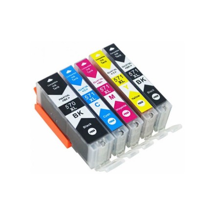 MediaRange Πακέτο Συμβατών Μελανιών Εκτυπωτή InkJet Canon PGI-570/CLI-571 13ml Πολλαπλό (Color) / Μαύρο 5τμχ