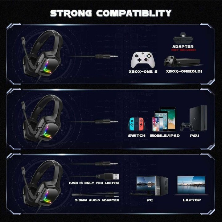 Onikuma K20 Over Ear Gaming Headset με σύνδεση  3.5mm