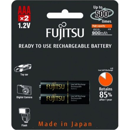 Fujitsu Επαναφορτιζόμενες Μπαταρίες AAA Ni-MH 900mAh 1.2V 2τμχ