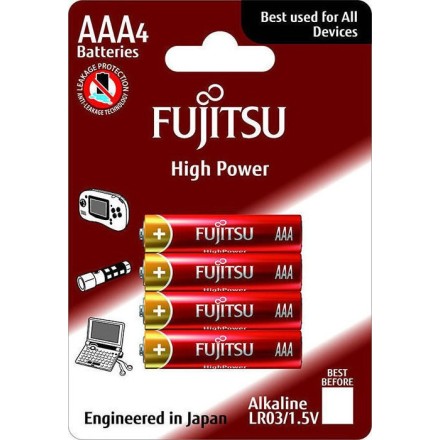 Fujitsu High Power Αλκαλικές Μπαταρίες AAA 1.5V 4τμχ