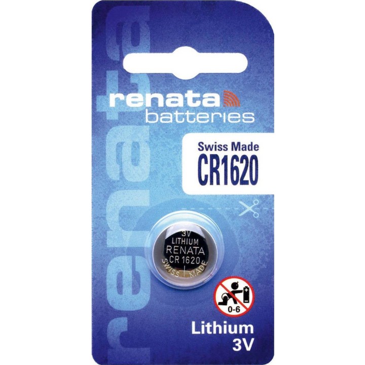 Renata Μπαταρία Λιθίου Ρολογιών CR1620 3V 1τμχ