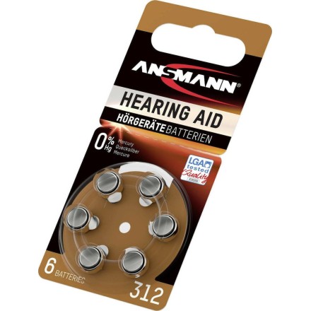 Ansmann Μπαταρίες Ακουστικών Βαρηκοιας 312 1.45V 6τμχ