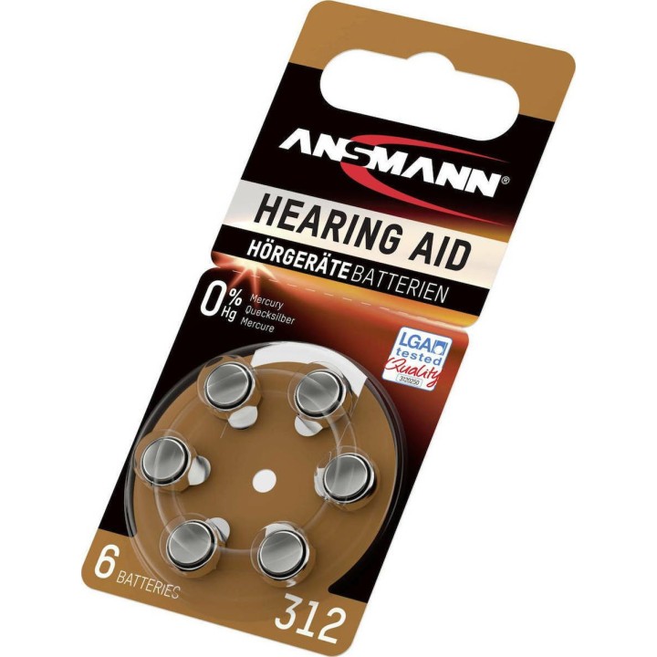Ansmann Μπαταρίες Ακουστικών Βαρηκοιας 312 1.45V 6τμχ