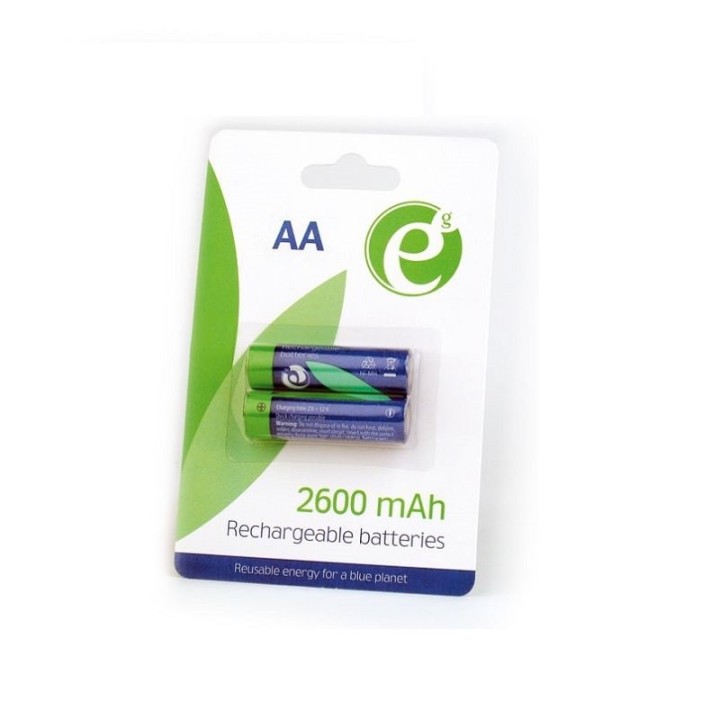 Επαναφορτιζόμενες μπαταρίες AA Ni-MH EnerGenie, 2600mAh, κυψέλη 2er - EG-BA-AA26-01