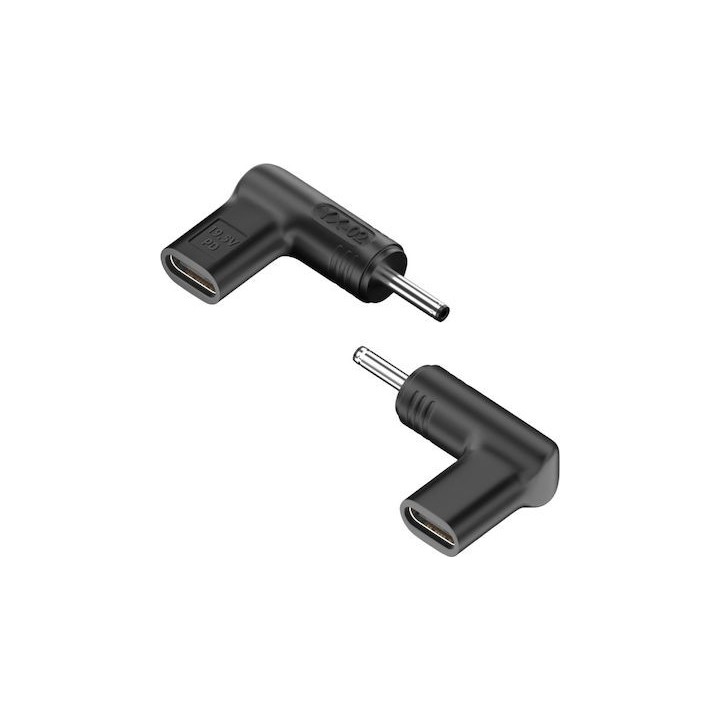 POWERTECH αντάπτορας τροφοδοσίας YX-02, USB-C σε 3.5x1.35mm, μαύρος