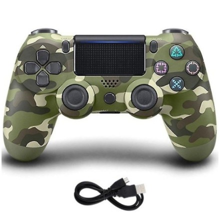 Double Motor Vibration 4 Ασύρματο Gamepad για PS4 Camo Green