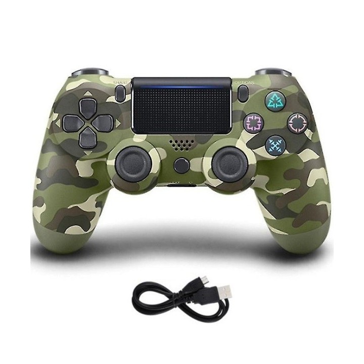 Double Motor Vibration 4 Ασύρματο Gamepad για PS4 Camo Green