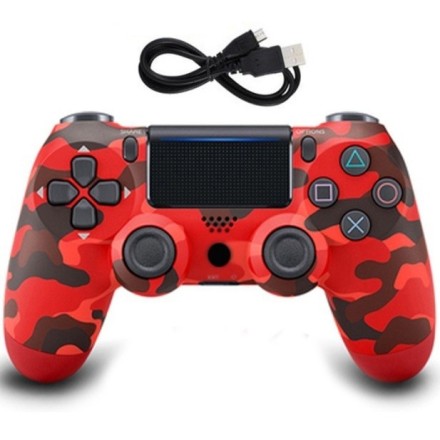 Double Motor Vibration 4 Ασύρματο Gamepad για PS4 Camo Red