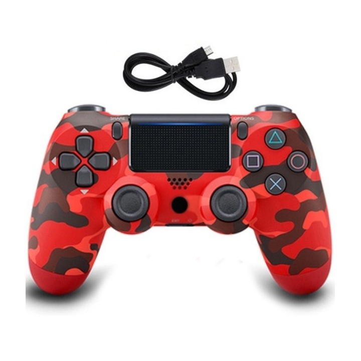 Double Motor Vibration 4 Ασύρματο Gamepad για PS4 Camo Red
