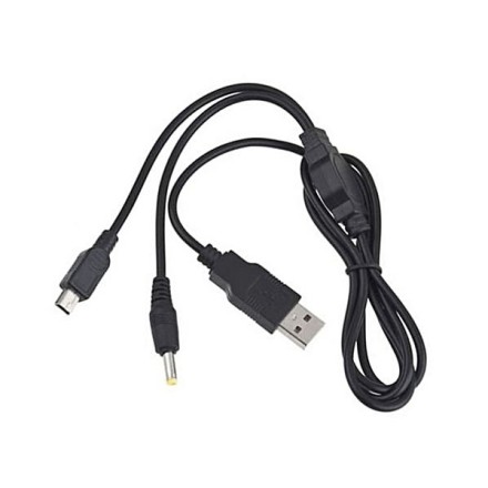 2-In-1 USB Data Charger Cable Charging Cord for Sony PSP 1000 2000 3000Slim Lite